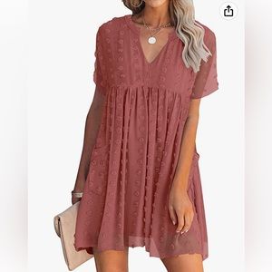 SOLD Pink Swiss Dot Dress